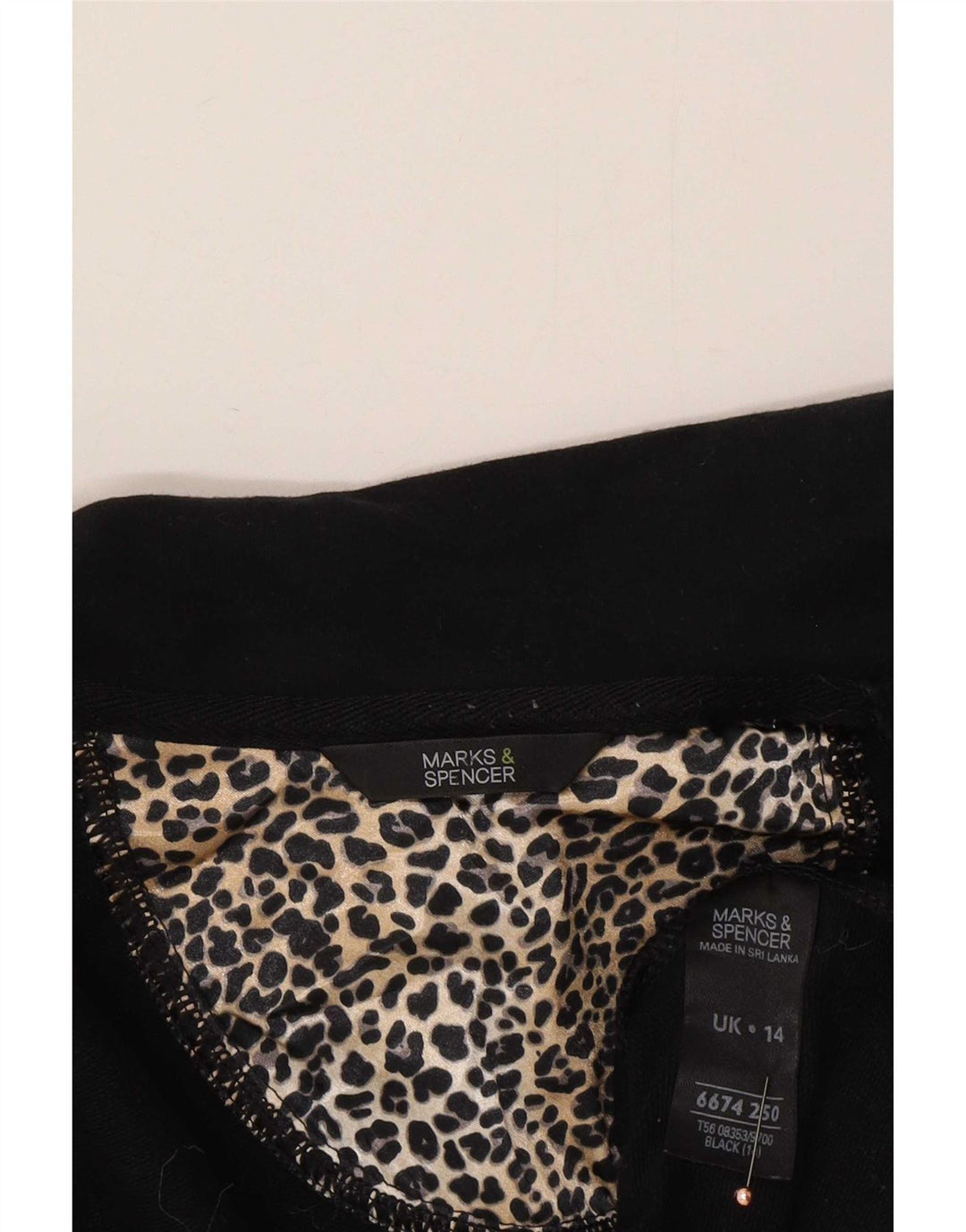 Jaqueta bomber feminina Marks & Spencer Reino Unido 14 algodão preto médio