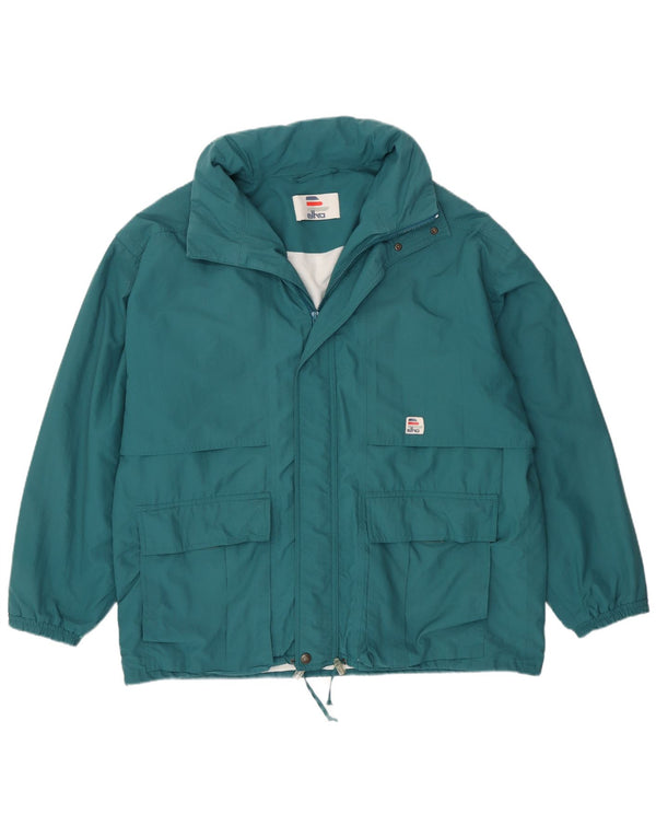 Jaqueta corta-vento masculina Elho com capuz UK 42 XL azul