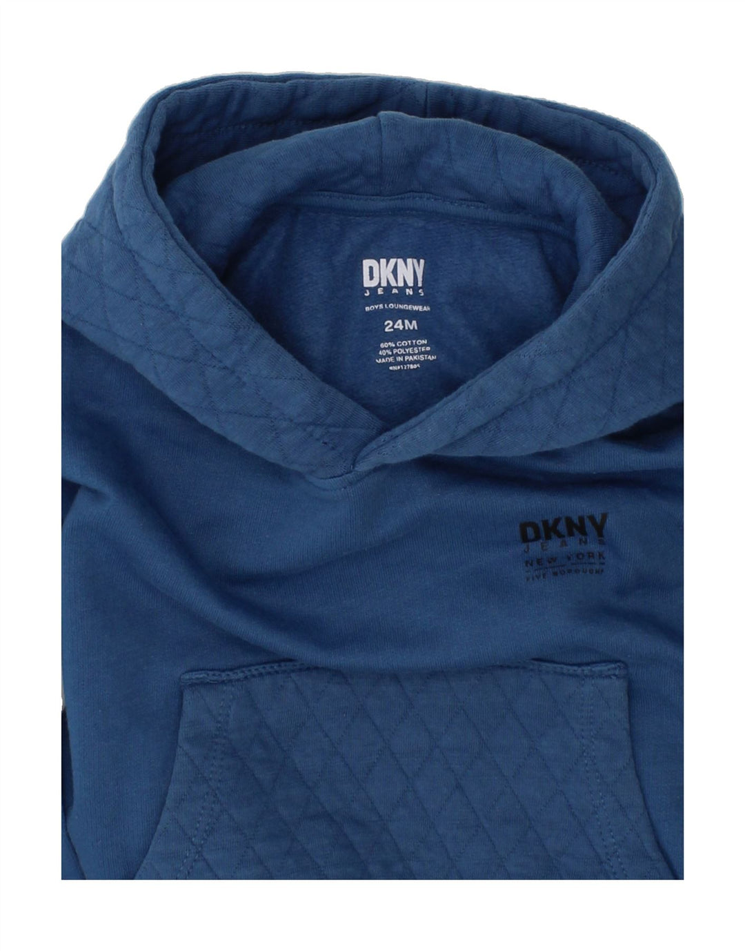 DKNY Baby Boys Graphic Hoodie Jumper 18-24 Months Blue Cotton Vintage Dkny and Second-Hand Dkny from Messina Hembry 