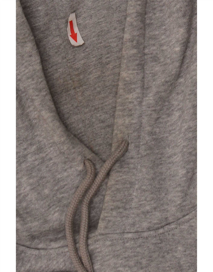 Adidas Mens Graphic Hoodie Jumper Médio Cinza Algodão Flecked