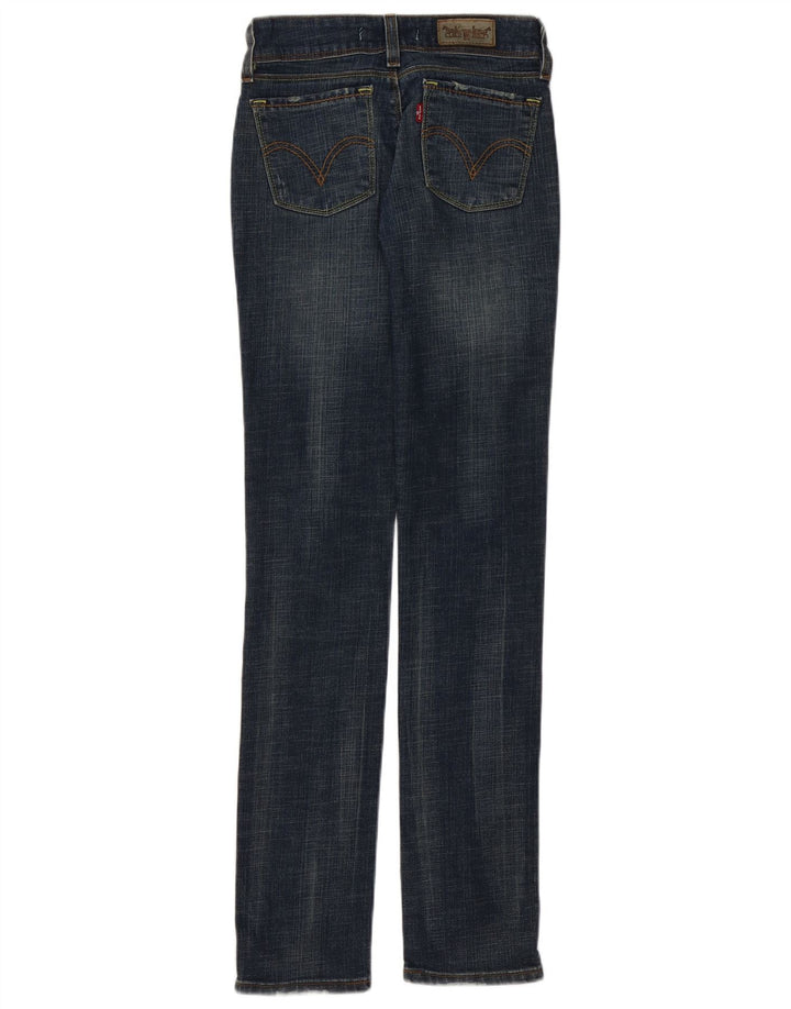 Calça jeans feminina Levi's 571 Slim W26 L34 azul marinho algodão