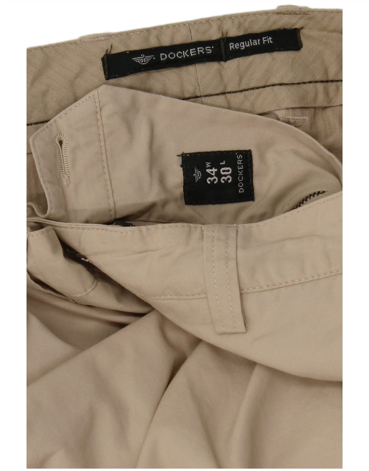 Calças Dockers Mens Regular Fit Chino W34 L30 Bege