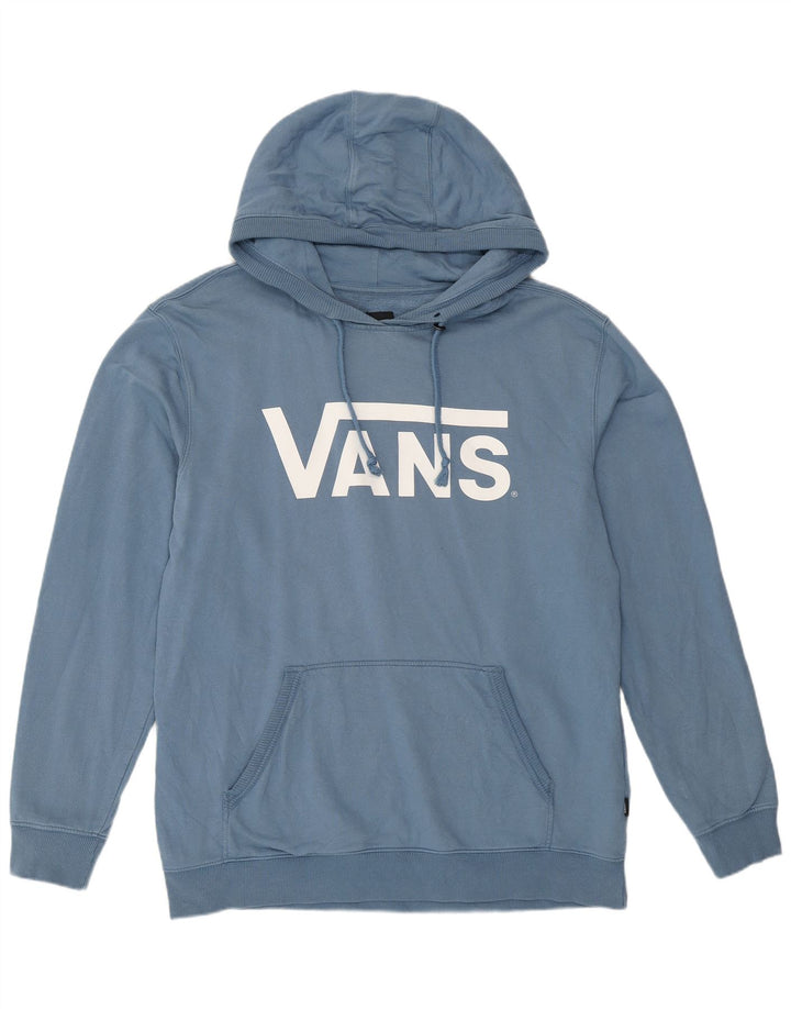 Vans masculino gráfico moletom com capuz grande algodão azul