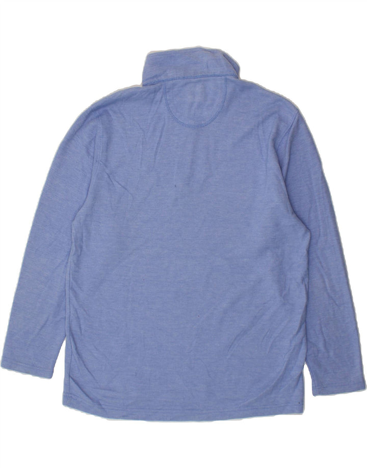 IZOD Mens Salt Water Relaxed Fit Zip Neck Sweatshirt Jumper Large Blue Vintage Izod and Second-Hand Izod from Messina Hembry 