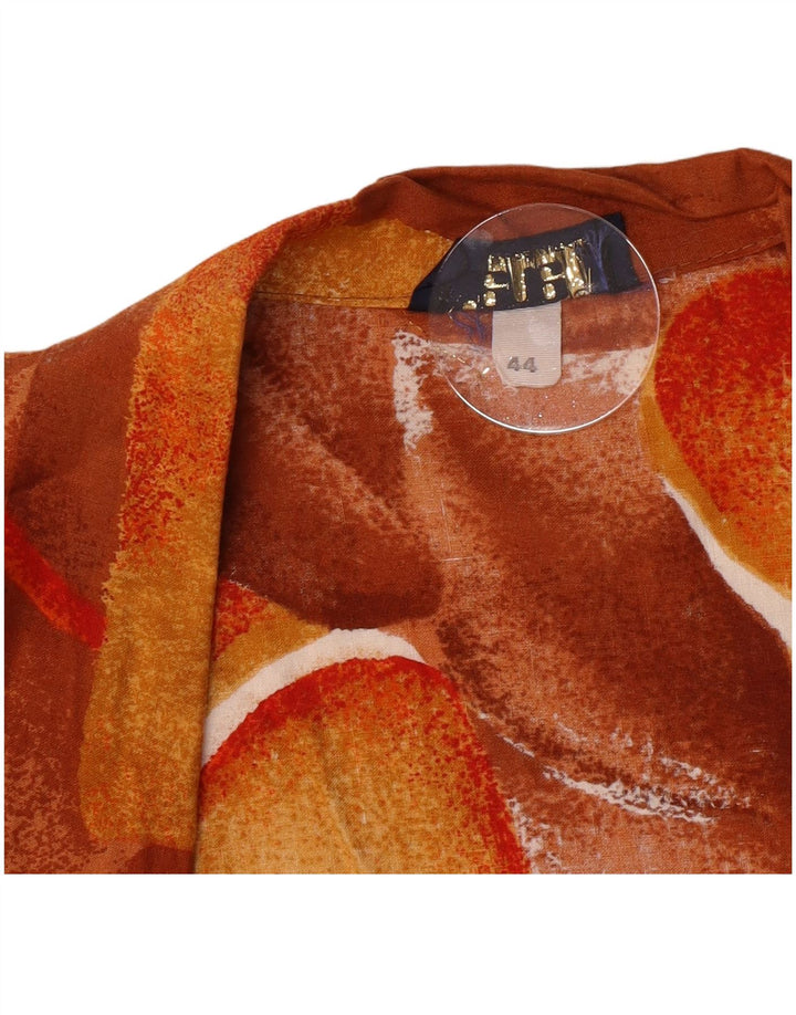Jaqueta blazer feminina Rene com 1 botão IT 44 marrom médio floral