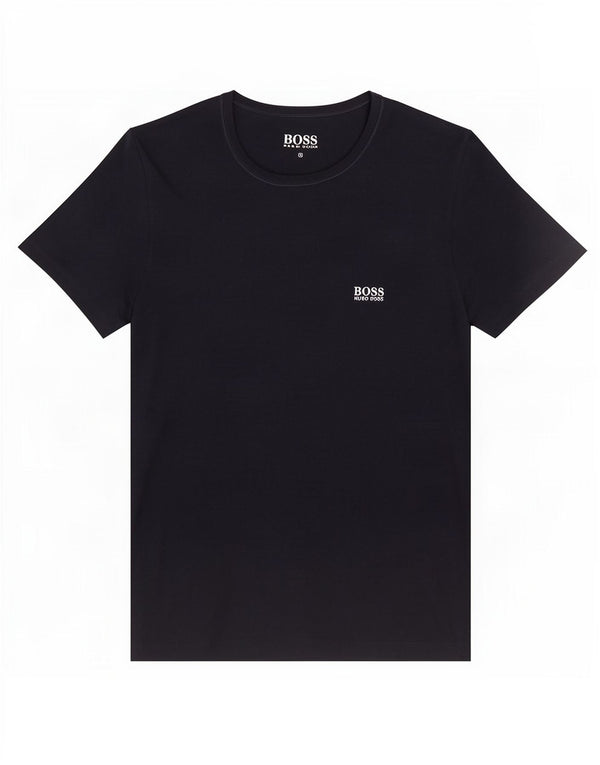 Hugo Boss Mens T-Shirt Top Pequeno Algodão Azul Marinho