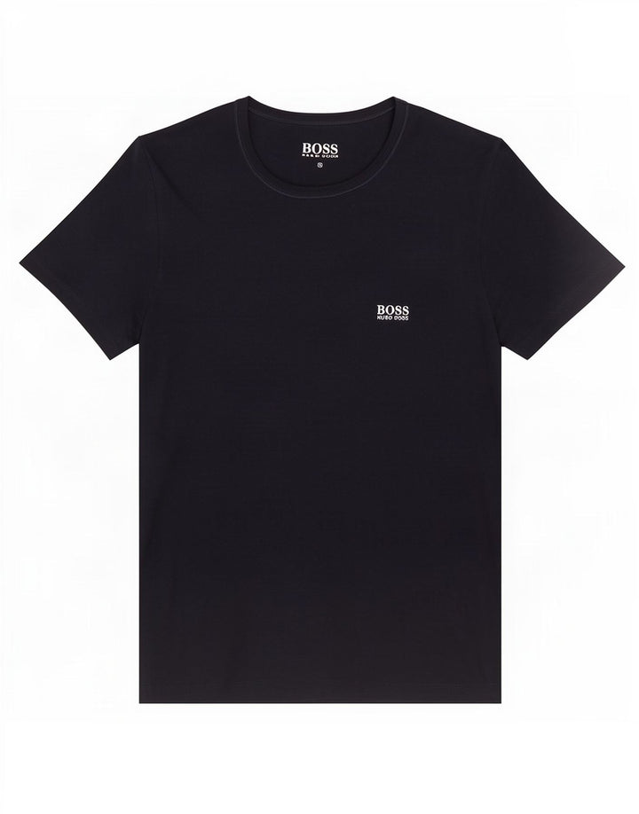 Hugo Boss Mens T-Shirt Top Pequeno Algodão Azul Marinho