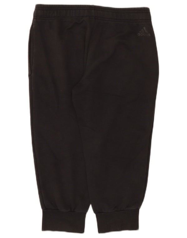 Adidas feminino gráfico capri calças de treino joggers reino unido 8/10 pequeno preto