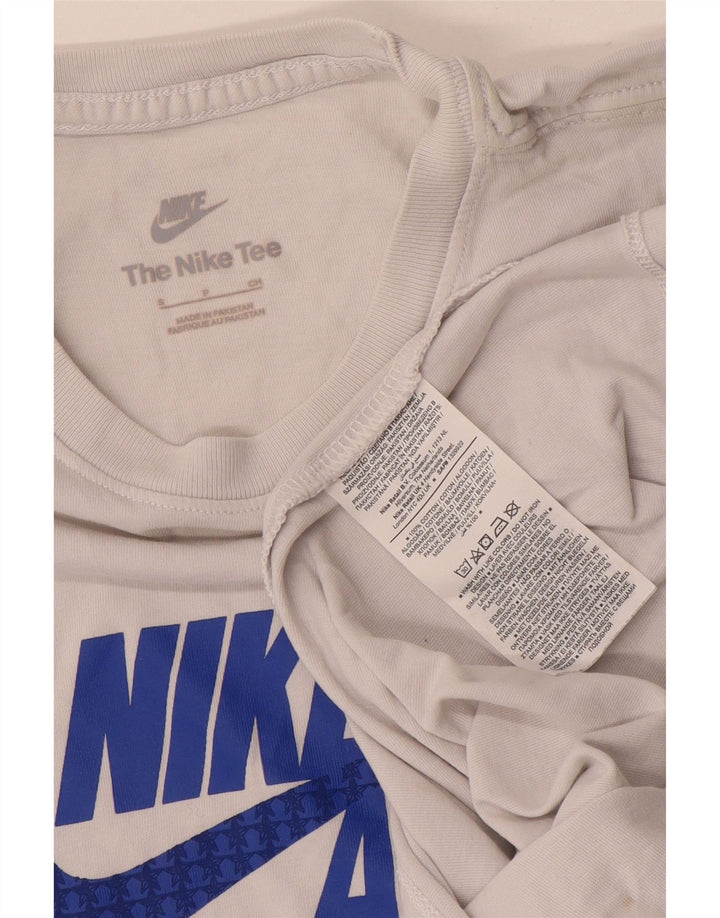 Camiseta Nike masculina gráfica top pequeno algodão branco