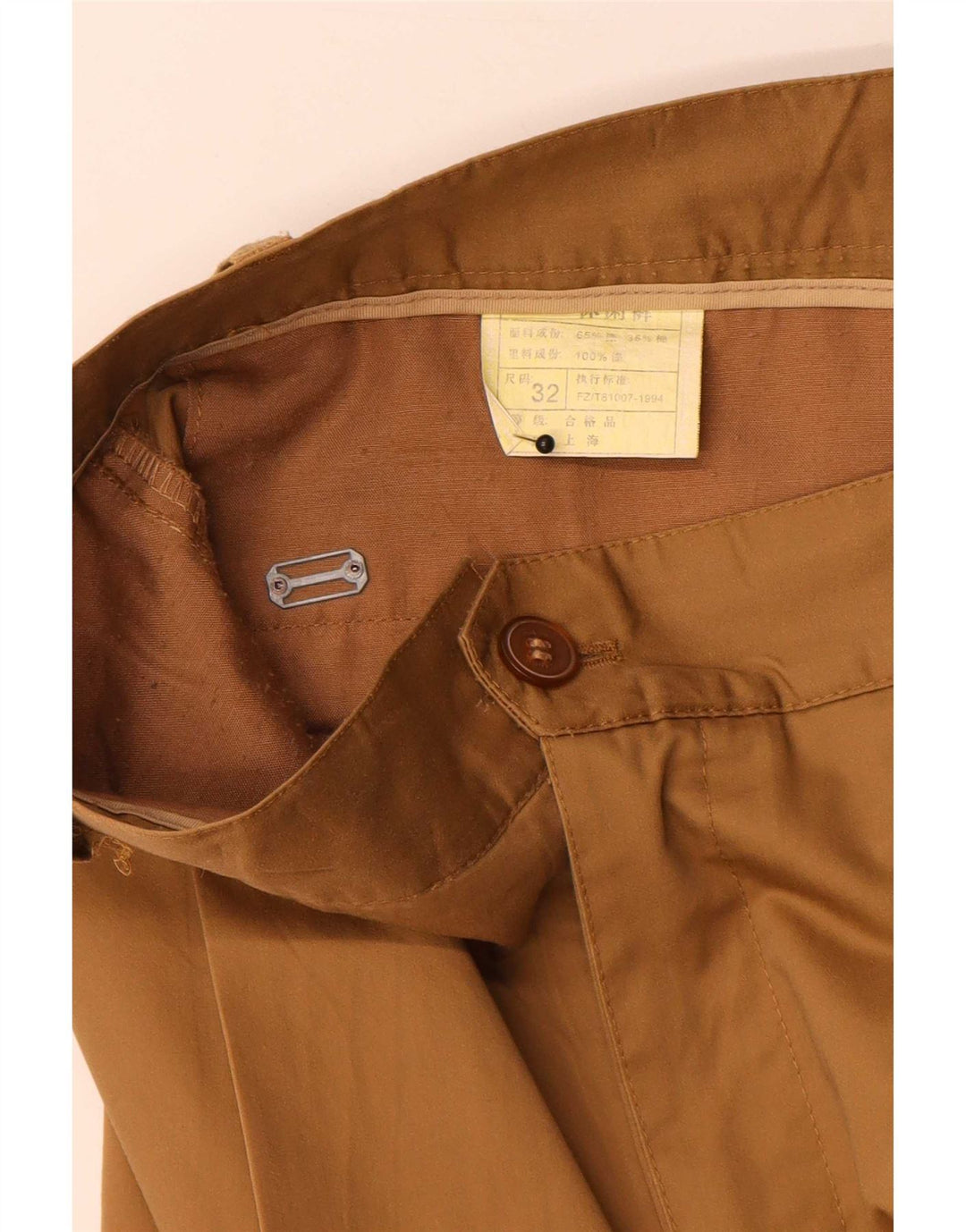 Calça Chino Masculina Vintage W32 L30 Bege