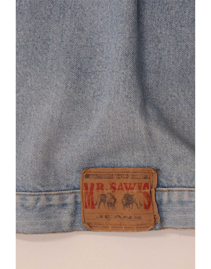 Jaqueta jeans masculina vintage UK 40 grande azul