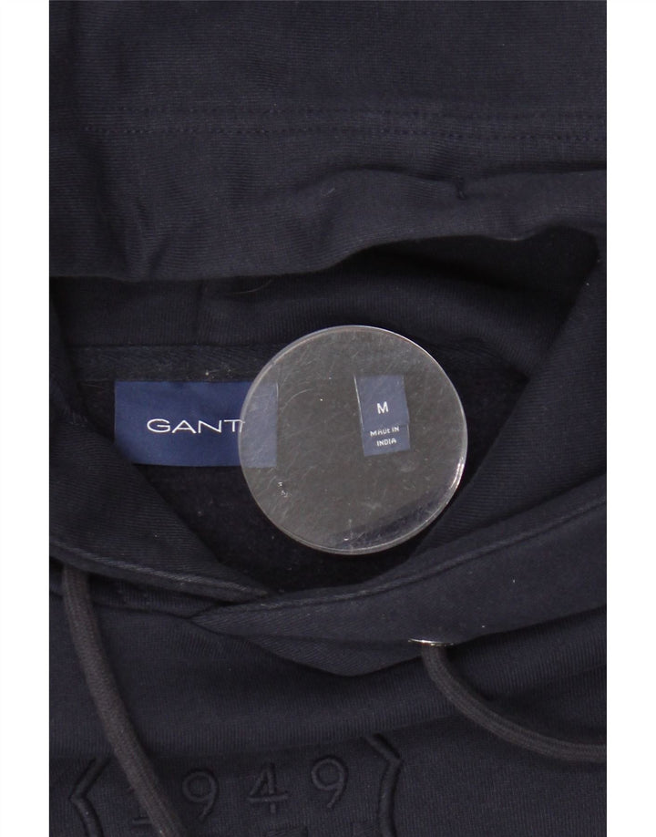 GANT Mens Graphic Hoodie Jumper Medium Navy Blue Cotton Vintage Gant and Second-Hand Gant from Messina Hembry 