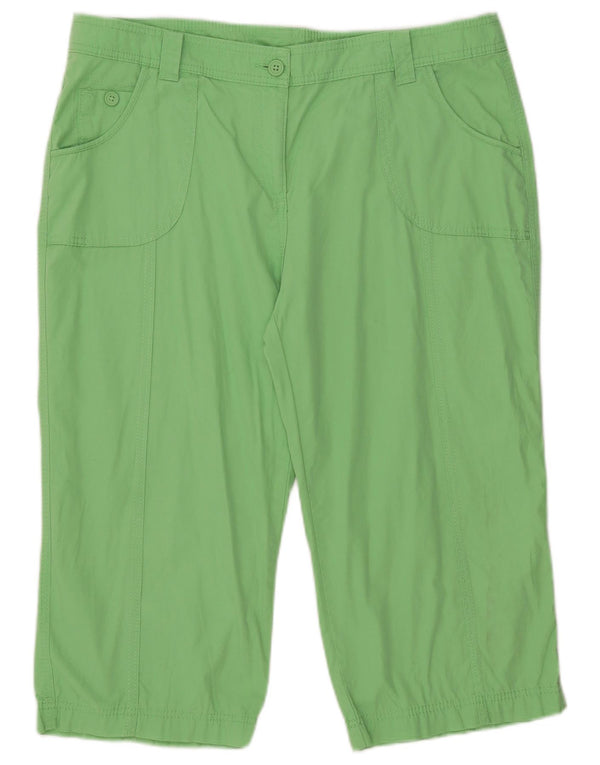 Marks & Spencer Womens Bermuda Shorts UK 18 XL W38 Green Cotton