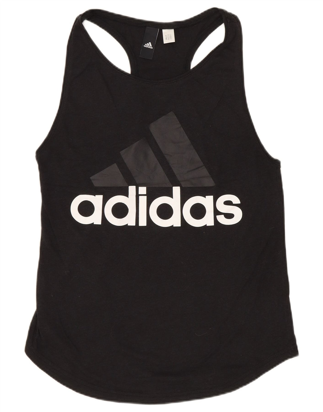 ADIDAS Womens Graphic Vest Top UK 8 Pequeno Preto