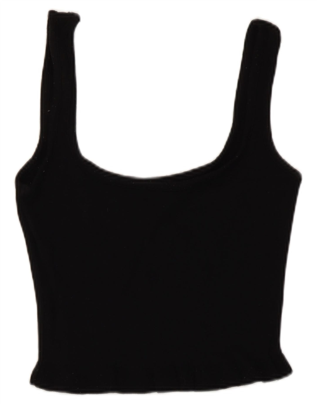 Zara Womens Crop Top UK 8 Pequeno Preto Viscose