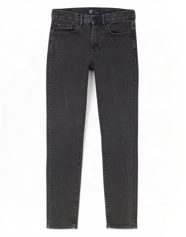 Gap Mens Slim Tapered Jeans W30 L32 Algodão Cinza