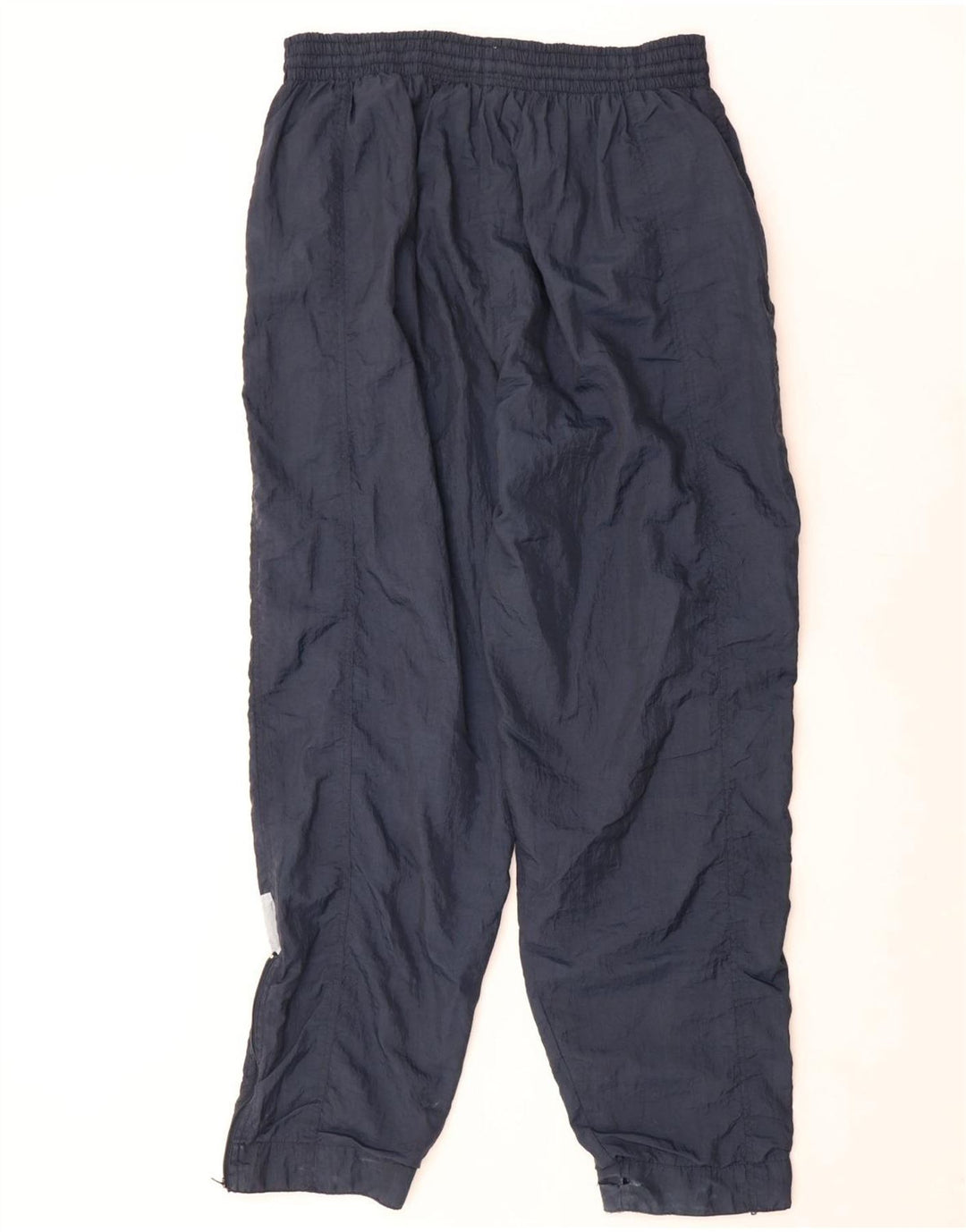 Fato de treino masculino vintage solto com capuz completo azul marinho médio