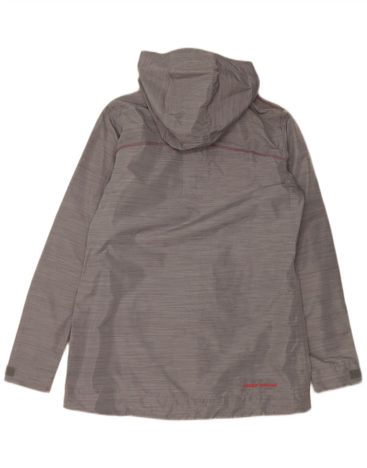 Jaqueta de chuva masculina com capuz UNDER ARMOUR UK 38 poliéster cinza médio