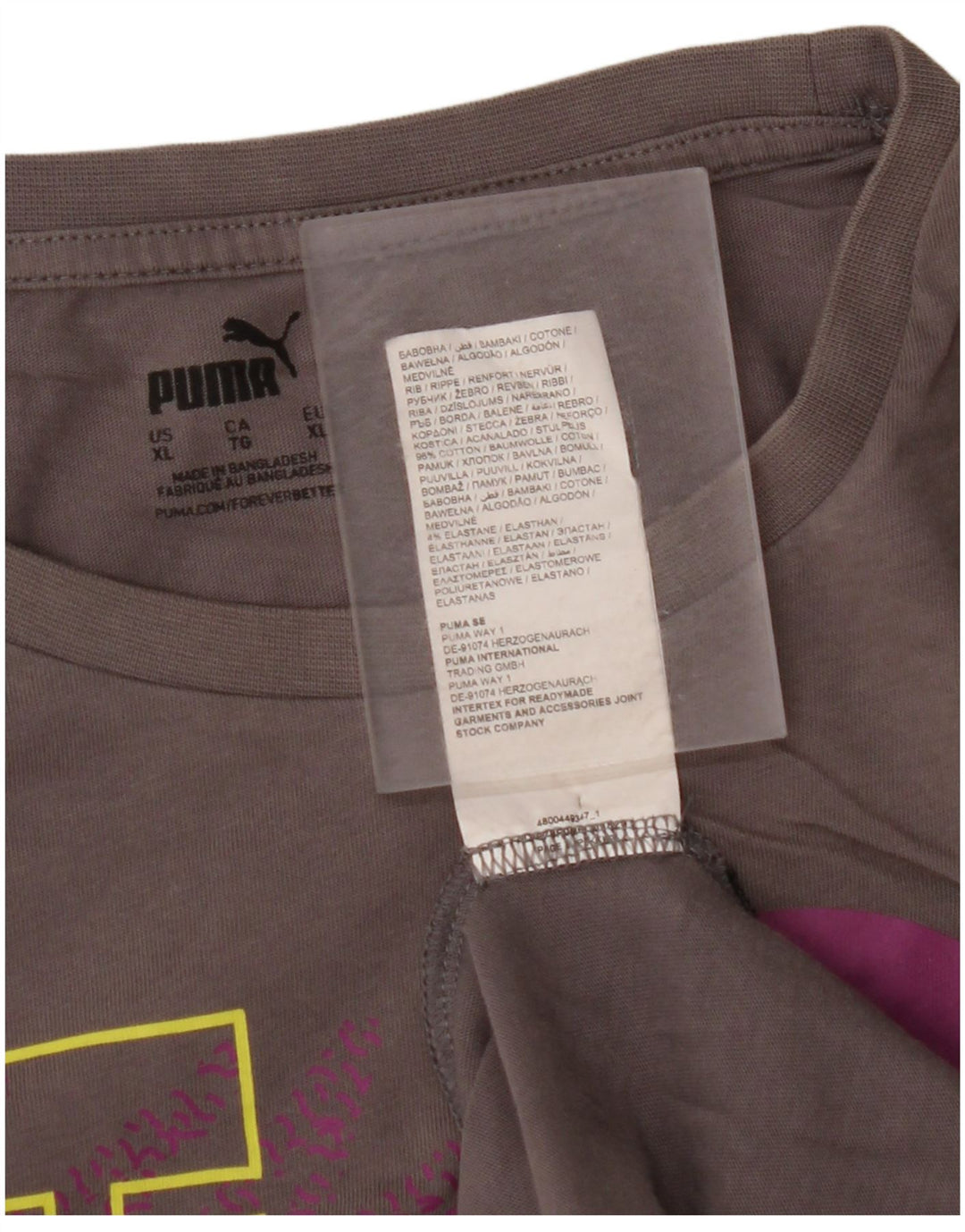 Camiseta gráfica masculina PUMA Top XL algodão cinza