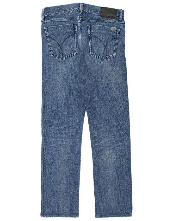 Calça jeans reta masculina Calvin Klein W28 L29 algodão azul