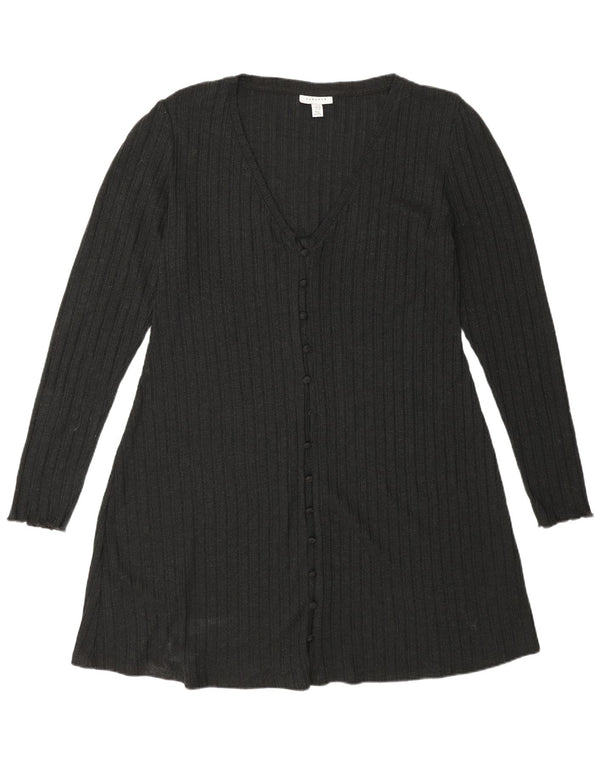 Topshop Vestido feminino de manga comprida UK 18 XL Poliéster cinza