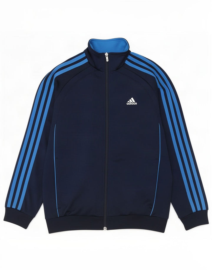 Casaco de treino Adidas Boys 11-12 anos azul marinho poliéster