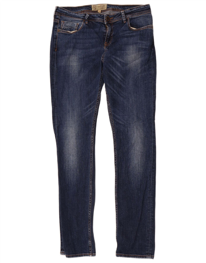 Fat Face Jeans Slim Feminino UK 12 Médio W30 L30 Azul