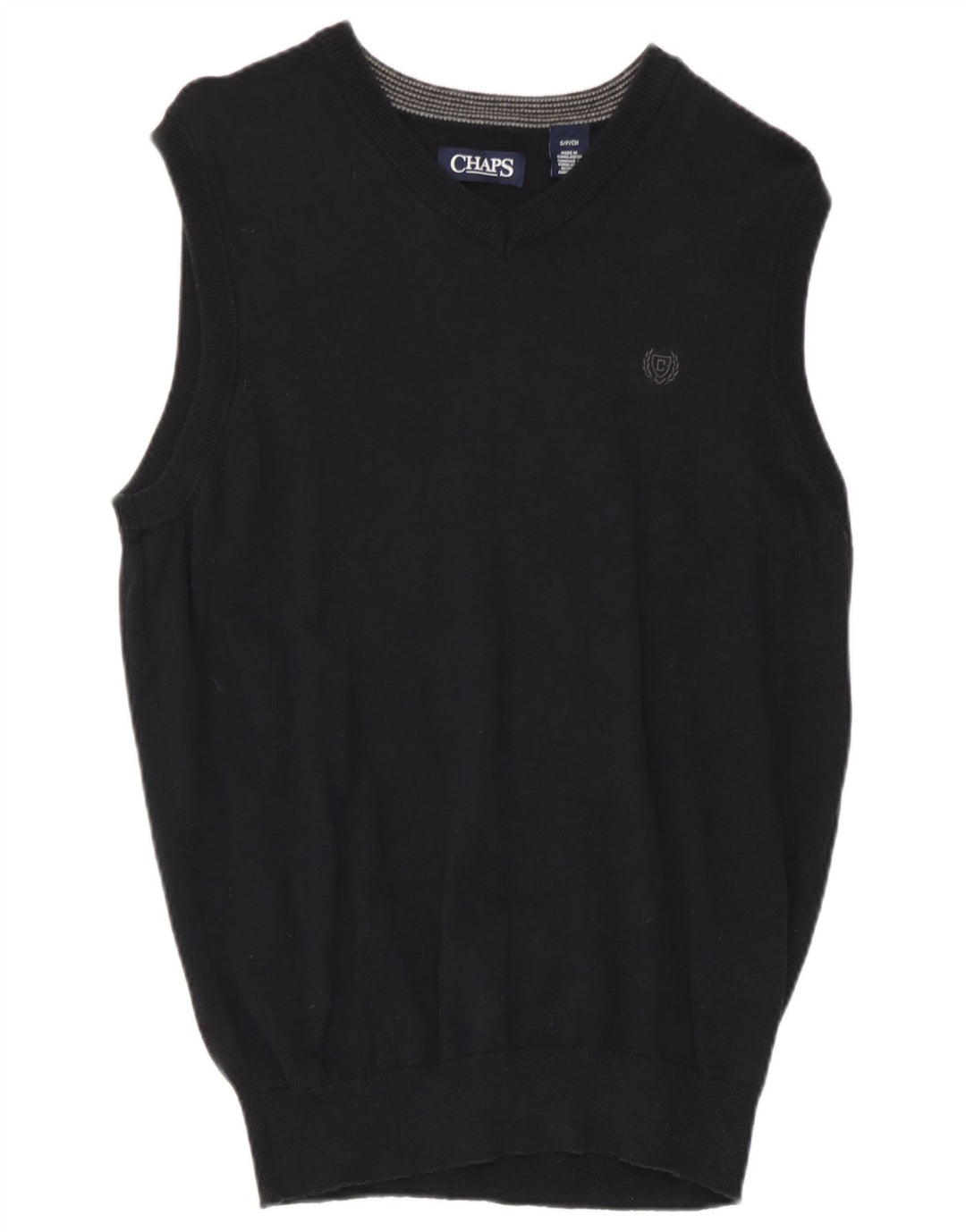 Regata masculina Chaps com colete pequeno de algodão preto