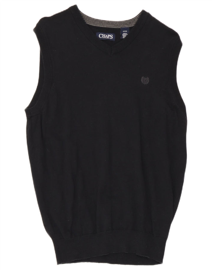 Regata masculina Chaps com colete pequeno de algodão preto