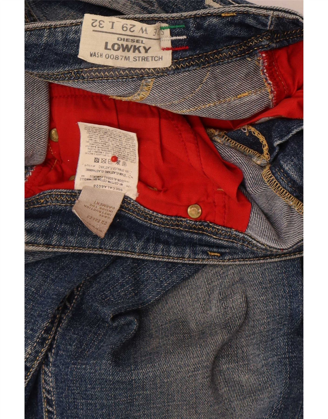 Jeans feminino Diesel Lowky Slim W29 L32 azul algodão