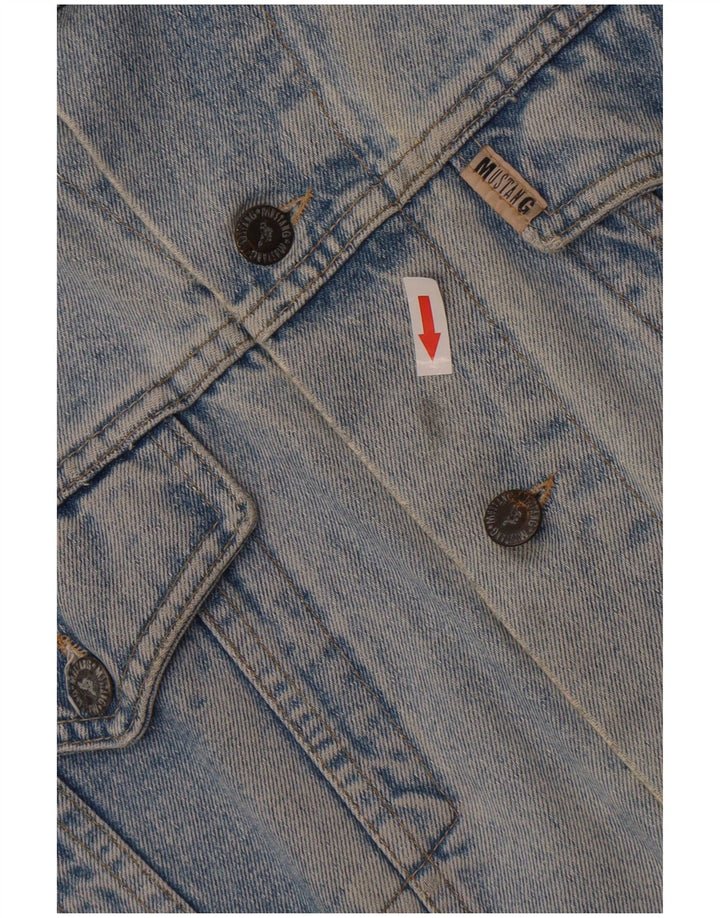 Jaqueta jeans masculina Mustang UK 40 grande azul