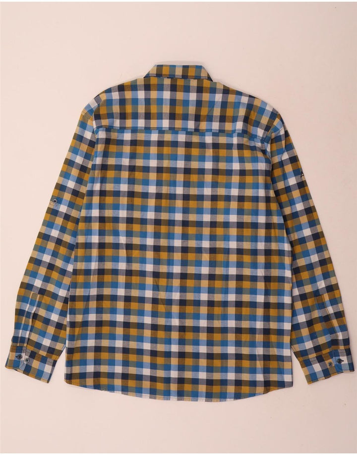 Camisa masculina Schoffel grande algodão xadrez multicolorido