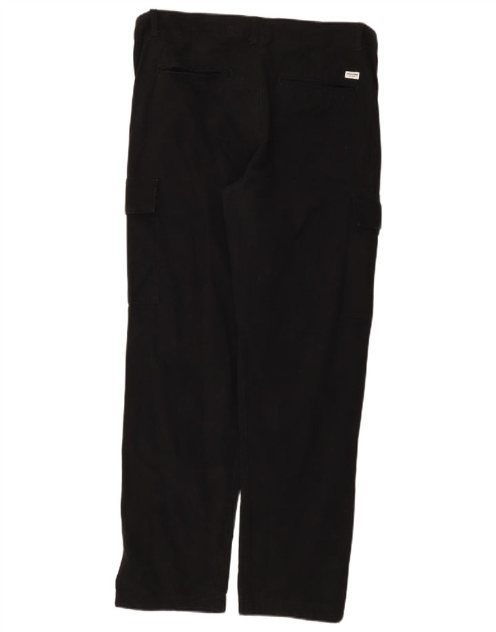 Calça cargo reta masculina Jack & Jones W33 L30 algodão preto
