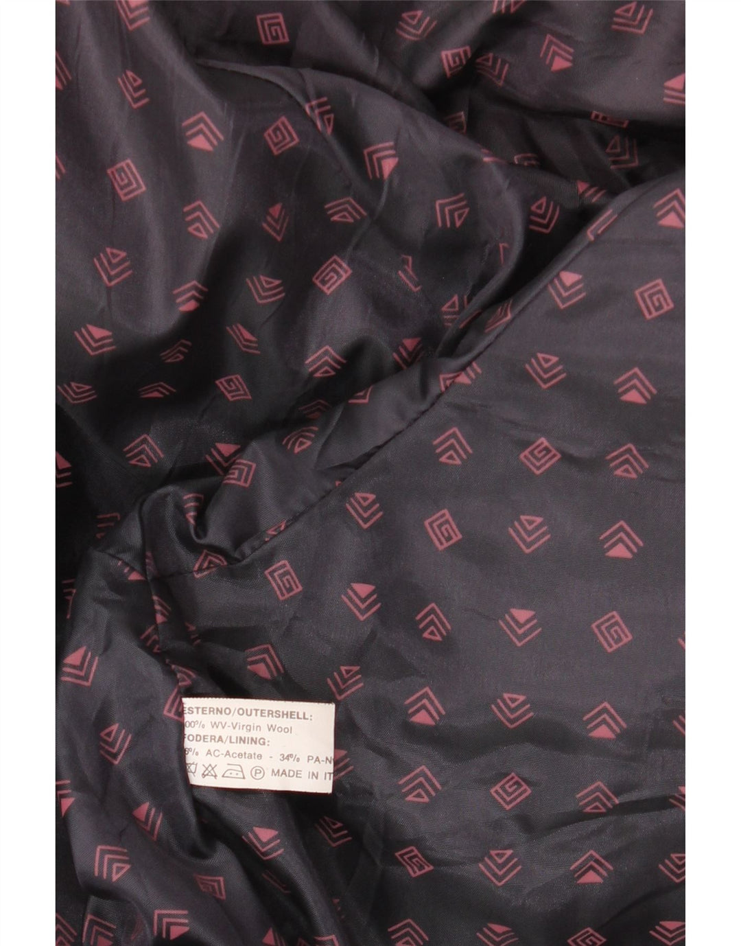 Jaqueta bomber militar masculina vintage IT 48 lã virgem azul marinho médio