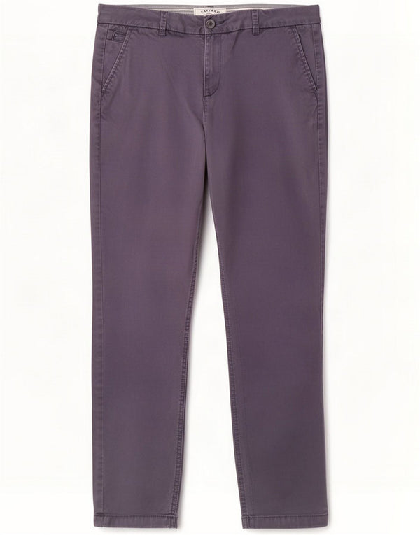 Fat Face Womens Slim Chino Calças UK 14 Grande W34 L28 Algodão Azul Marinho