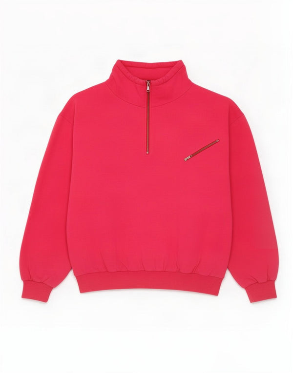 Camisola oversized feminina vintage Reino Unido 14 algodão rosa médio