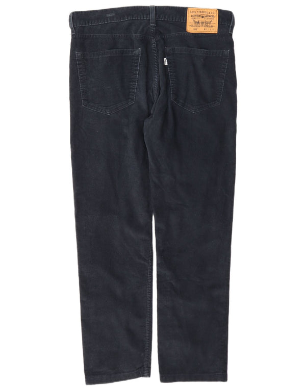 Calça masculina Levi's 505 Straight Corduroy W33 L28 Azul Marinho Algodão