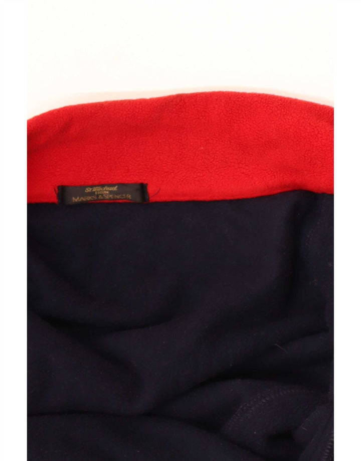 Jaqueta de lã masculina Marks & Spencer Reino Unido 36 pequeno bloco colorido azul marinho