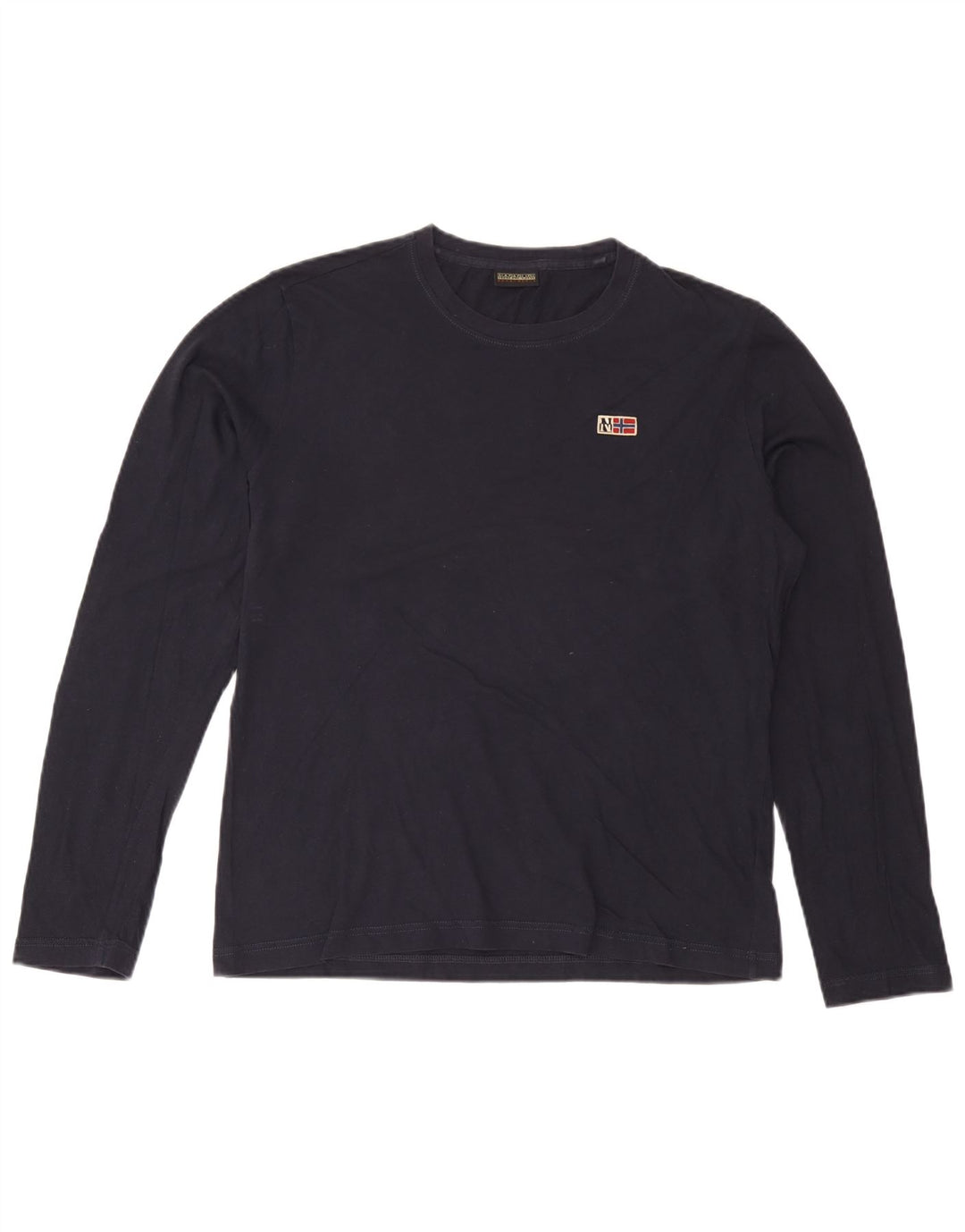 Top masculino Napapijri manga comprida grande azul marinho