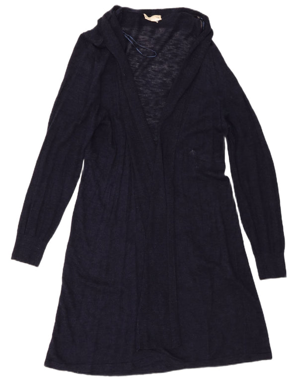 Suéter cardigã aberto com palangre feminino Phase Eight Reino Unido 18 XL azul marinho linho