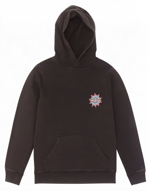Suéter com capuz gráfico Billabong Boys 13-14 anos algodão preto