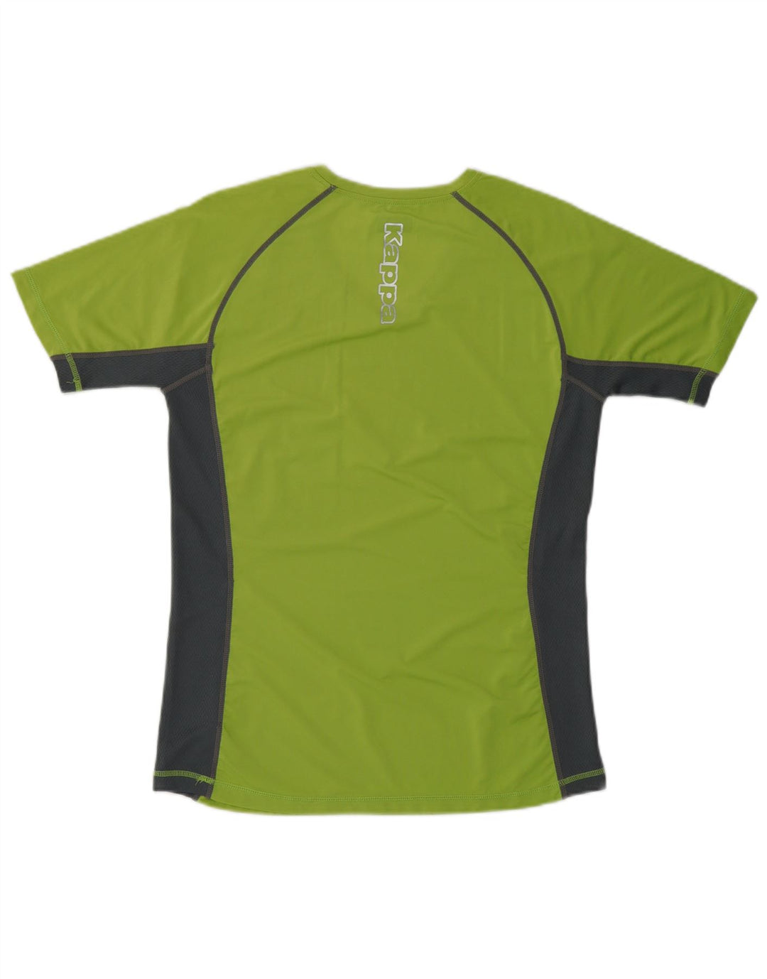 Camiseta feminina gráfica KAPPA UK 16 grande bloco colorido verde poliéster