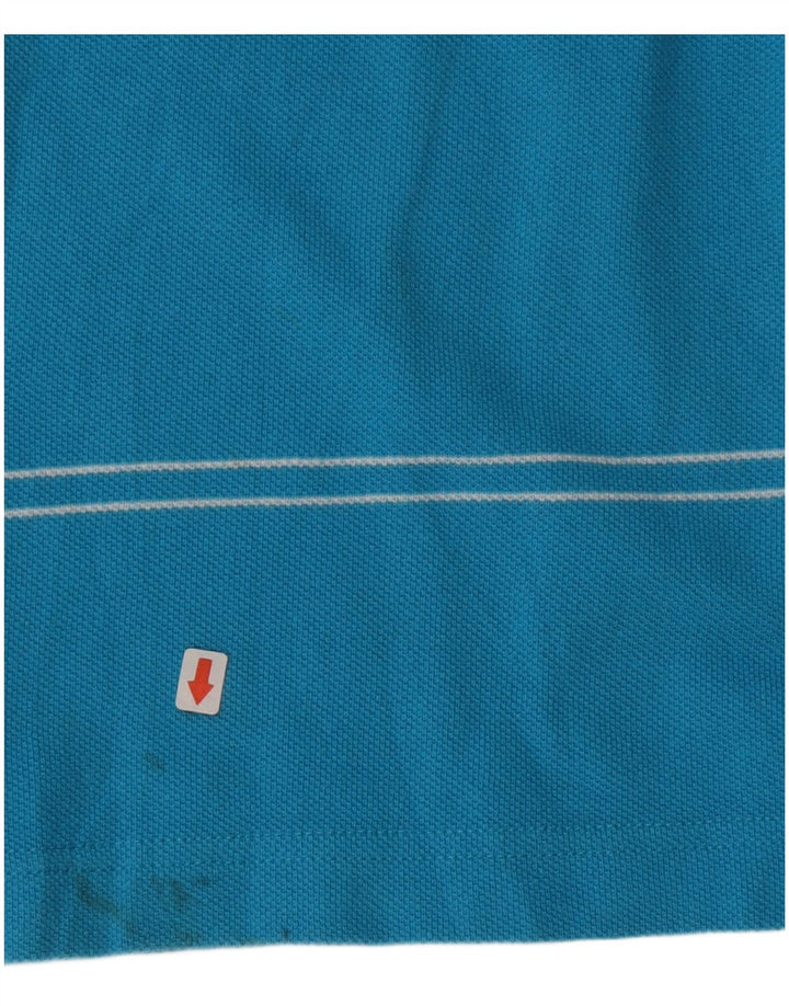 Camisa polo masculina Chaps XL algodão listrado azul