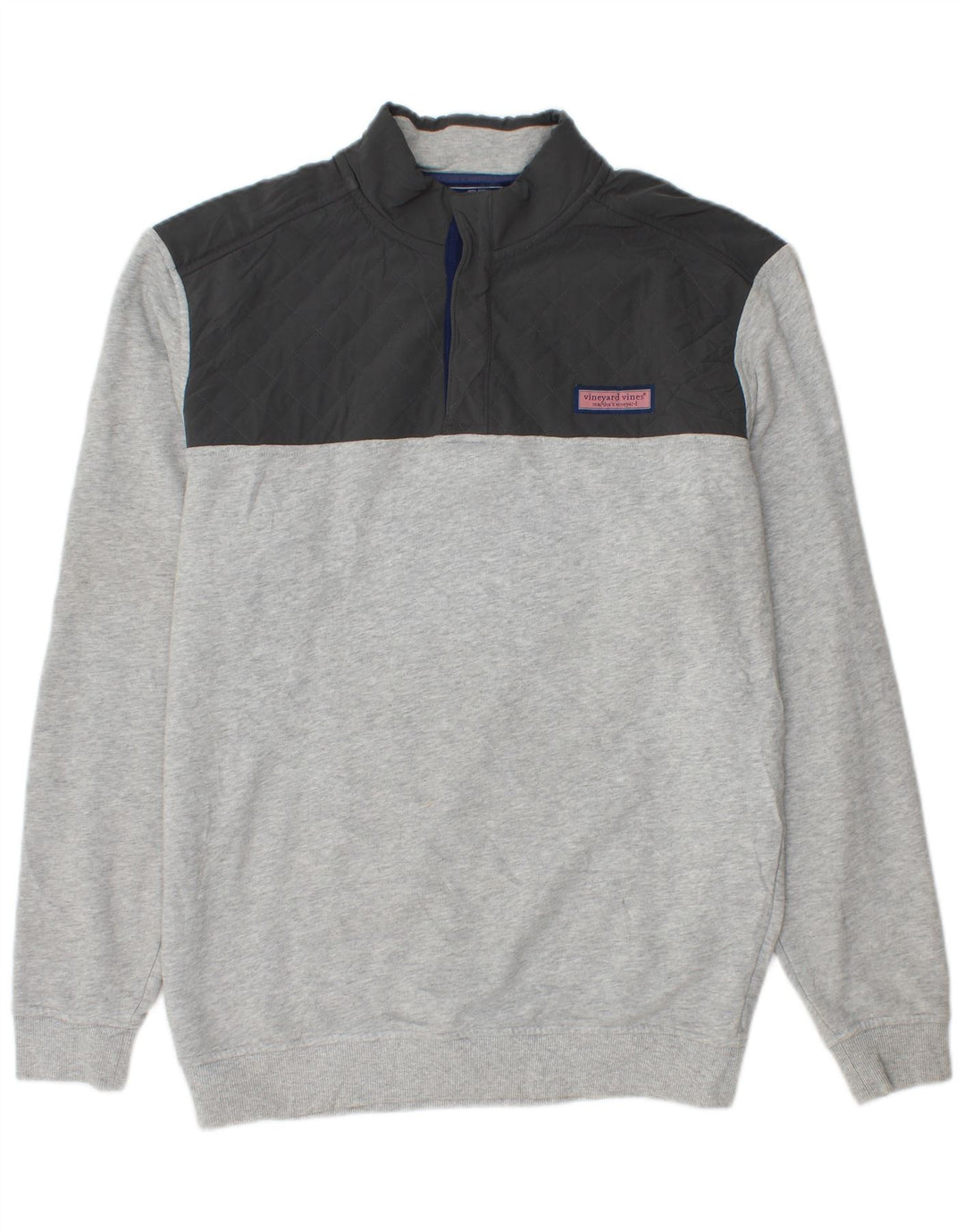 Suéter masculino VINEYARD VINES com ajuste solto e bloco colorido cinza médio