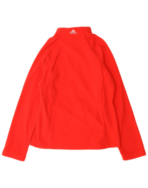 Adidas feminino gráfico pulôver agasalho top jaqueta reino unido 8 pequeno vermelho