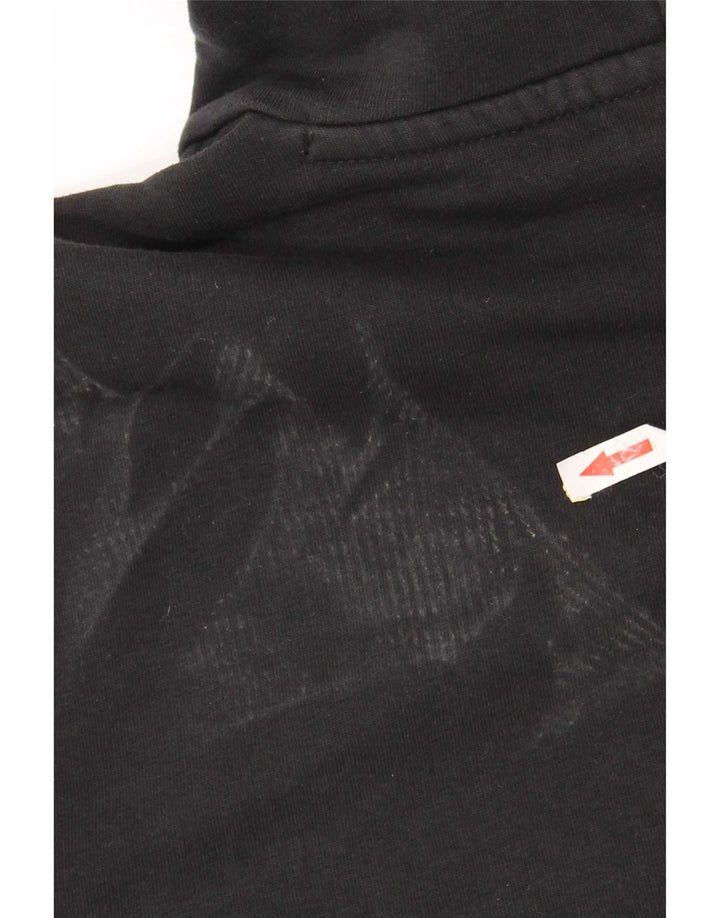 Jumper com capuz gráfico masculino Champion médio algodão preto