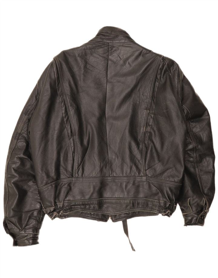 Jaqueta de couro masculina vintage UK 42 XL vermelha
