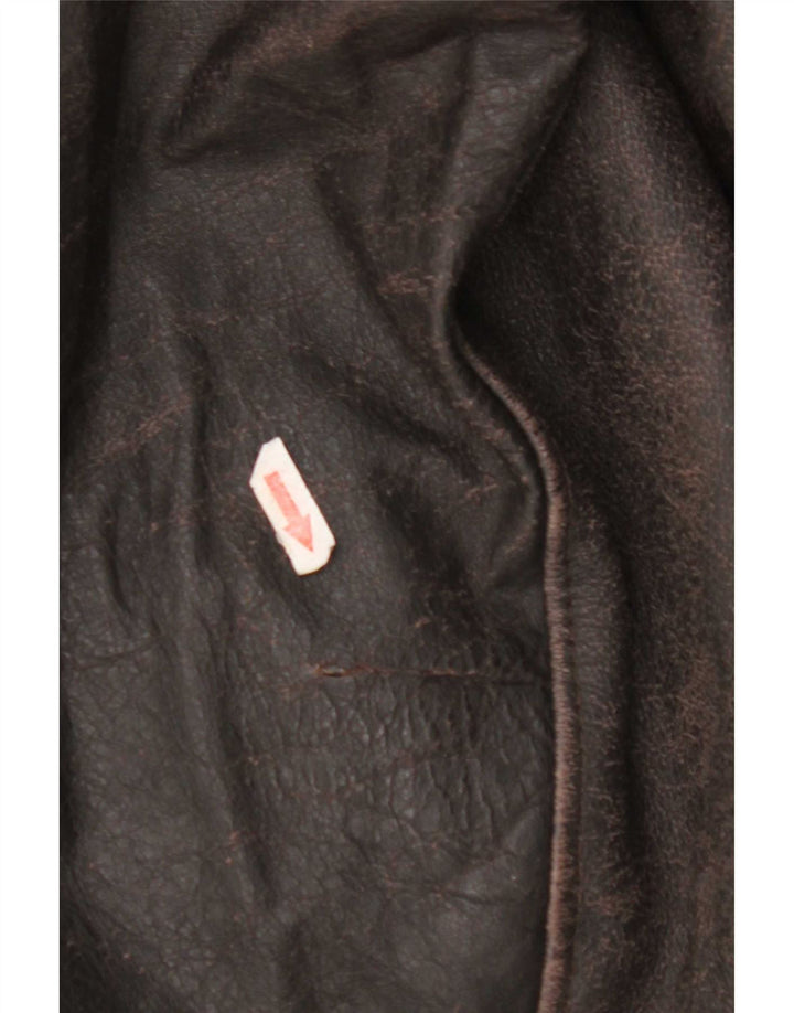Jaqueta de couro masculina vintage Reino Unido 40 grande couro marrom