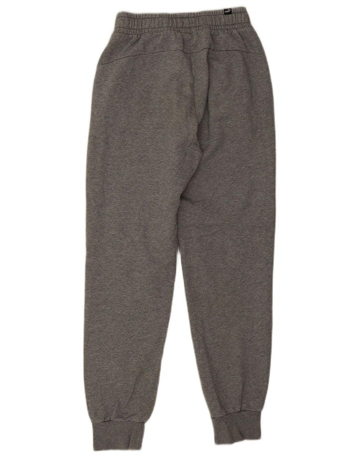 Calça de treino masculina Puma Joggers pequeno algodão manchado cinza