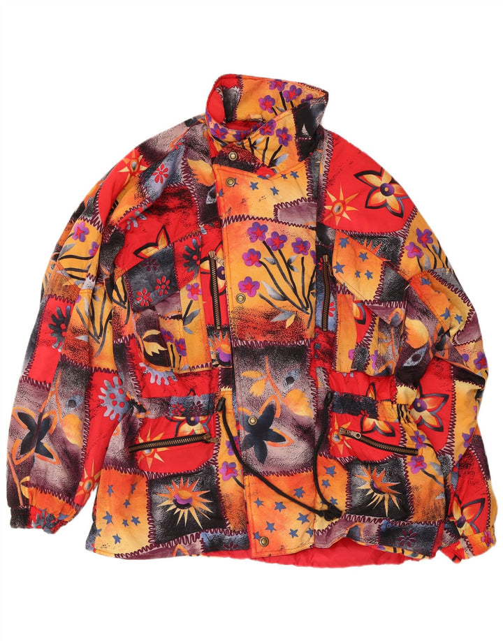 Jaqueta corta-vento masculina vintage EU 48/50 poliamida multicolorida média